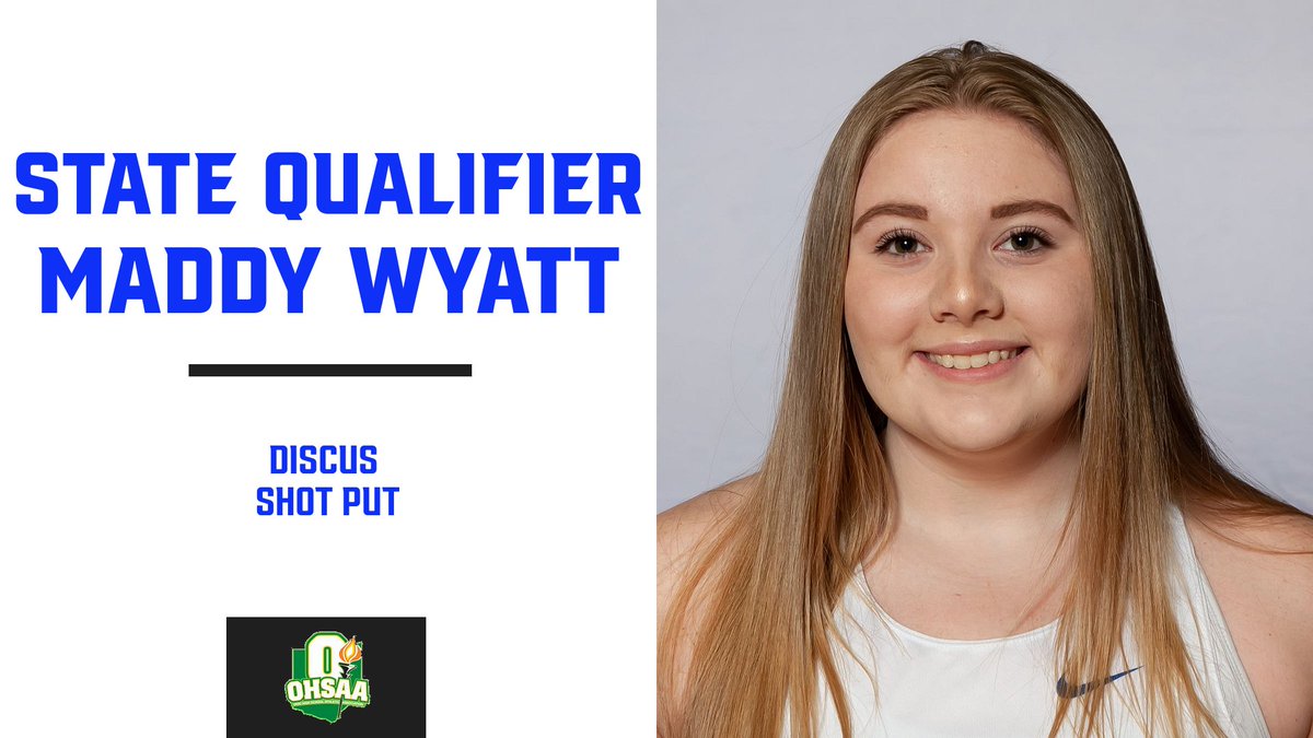 Sr. Maddy Wyatt having already placed 2nd in the Shot Put on Wednesday, is the Regional Champion in the Discus on Friday at the Findlay Regional which qualifies her for next week's State Track &amp; Field Meet in both events #StateQualifier #GoBigBlue