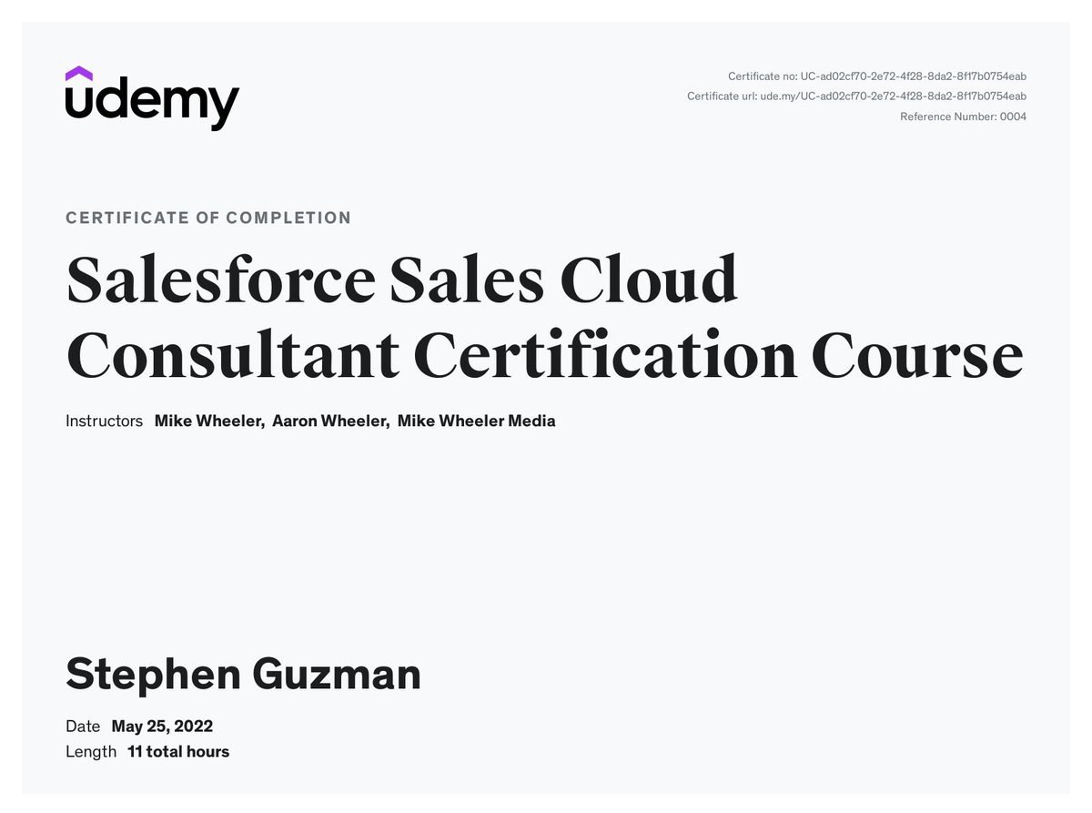 GuzForce's tweet photo. Working my way through studying for The #Salesforce Sales Cloud certification. #mikewheeler’s course was a good one.  #salesforcecertified https://t.co/jd5aiAVQIt
