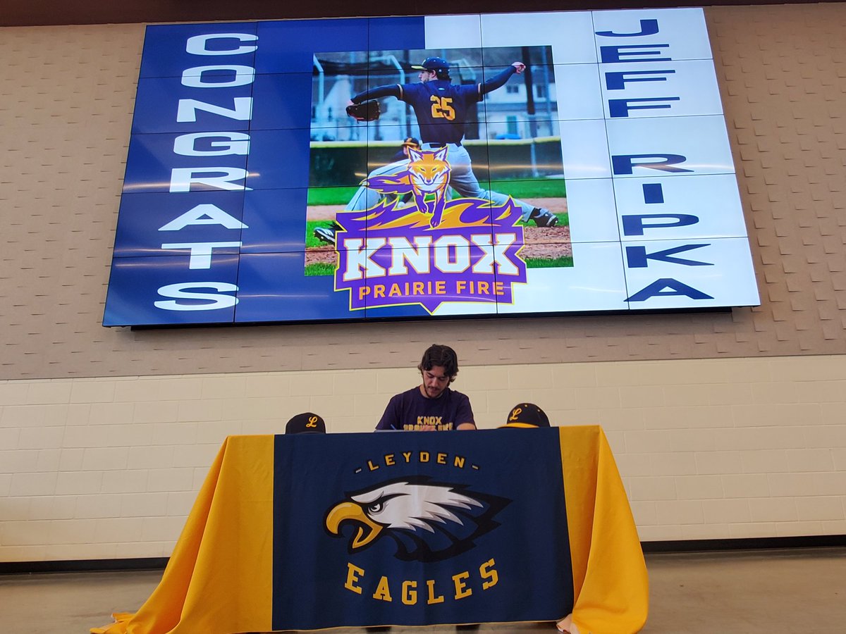 Congratulations to our team MVP <a href="/JeffRipka/">Jeff</a> who will continue his academic and baseball career at <a href="/Knox_Baseball/">Knox Baseball</a> 👏

Jeff is a leader in the classroom and on the field 👨‍🎓

Jeff led the Eagles in conference play slashing .468/.625/1.173 with 2 HR and 14 RBI 🦅⚾️

#LeydenPride