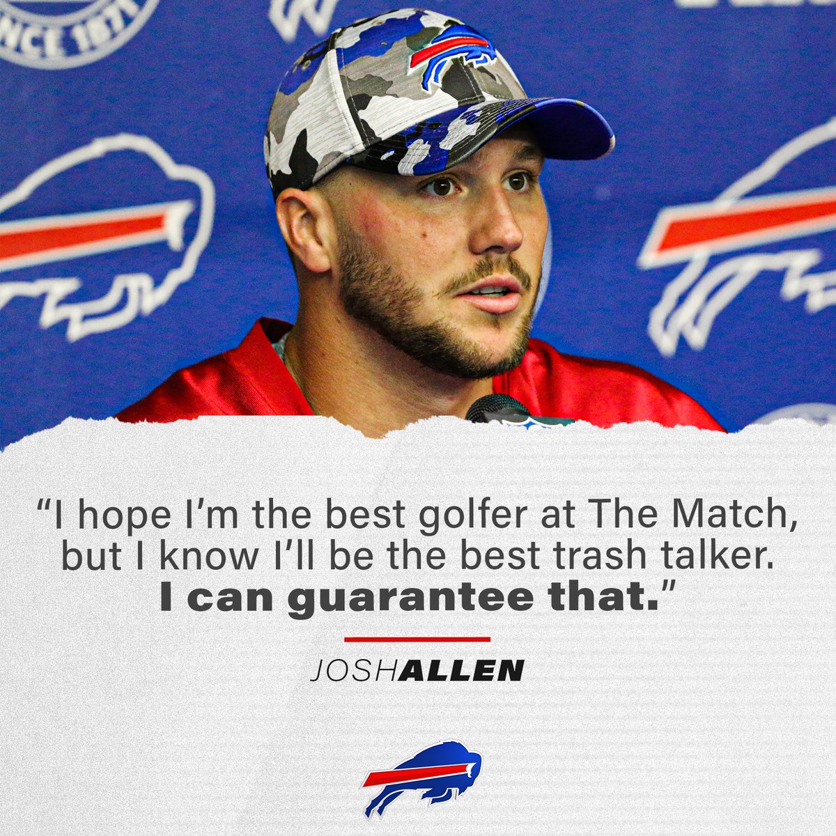 BuffaloBills's tweet image. .@TomBrady and @AaronRodgers12 aren't ready for the @JoshAllenQB trash talk. 😏