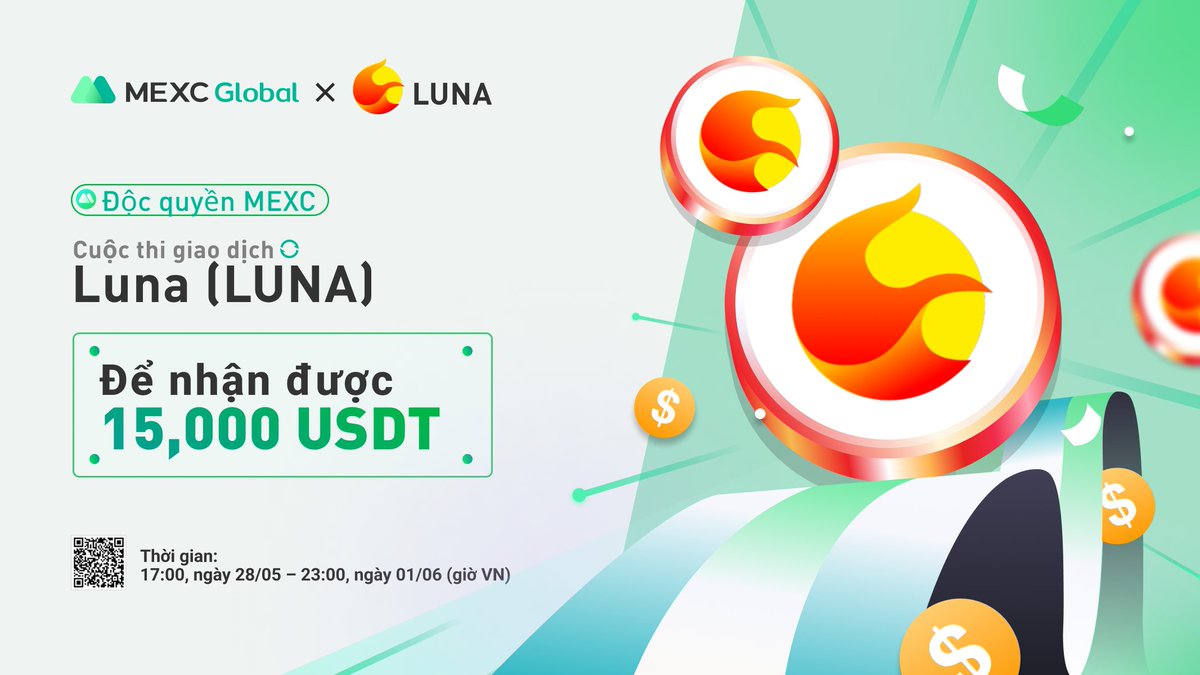 MEXCVietnam's tweet photo. 📢 Độc quyền MEXC: Cuộc thi Giao dịch Luna (LUNA) - Chia sẻ 15,000 USDT!
⏰Thời gian: 17:00, 28/05/2022 - 23:00, 01/06/2022 (giờ VN)
 ‼️Chia sẻ 500 MX: https://t.co/Jjd21ziMDM……
👉Link: https://t.co/C9lGqE2Ts5
✨Đăng ký: https://t.co/F1iR66JT2P
#MEXC #MX #MEXVietnam https://t.co/sPBlTKdlMo