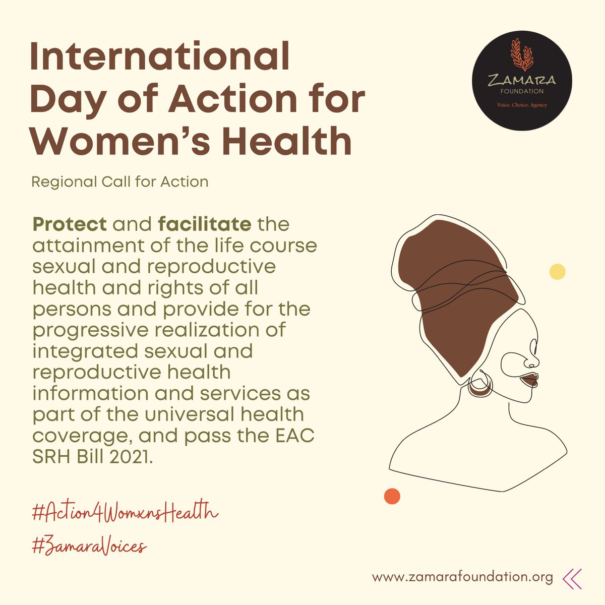 By passing the EAC SRH Bill women's health will be a priority. 
#Action4WomxnsHealth
#WomenHealthMatters
#ZamaraVoices