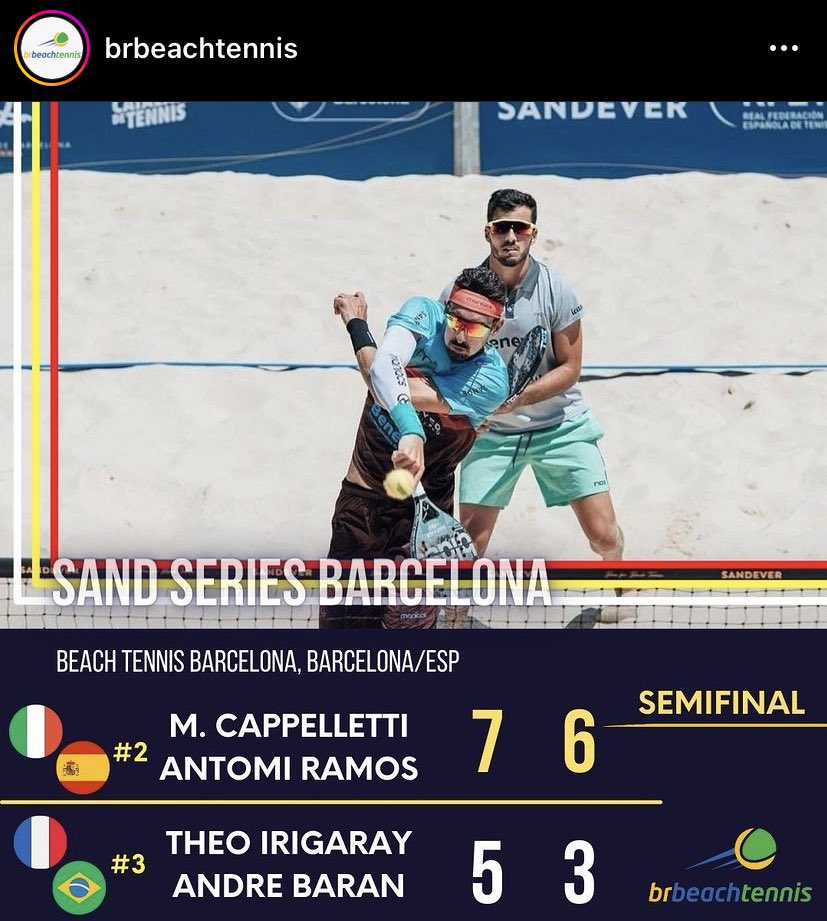 profhenriquebt's tweet photo. RESULTADO SEMI FINAL CHAVE MASCULINA SAND SERIES BARCELONA 2022 🇪🇸🔥 https://t.co/YowEnPXW75