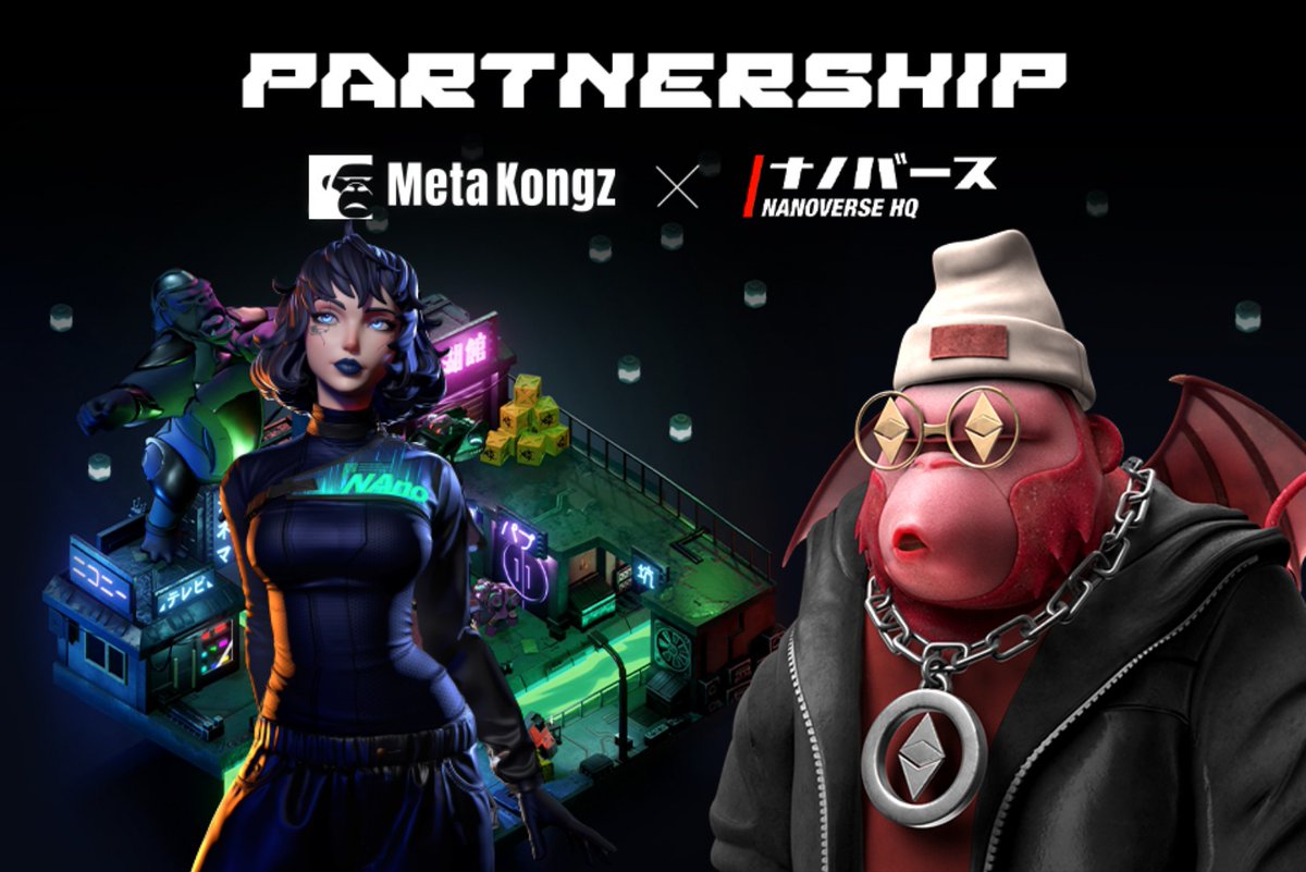 metakongz_G's tweet photo. 💫Official partnership between Nanoverse x Meta Kongz💫

Both Nanoverse and Meta Kongz are aiming for more than just a normal partnership. 
To make the NFT space even better and stronger with our ideas in the future metaverse💪
@nanoverseHQ ,@metakongz_G ,@meta_kongz https://t.co/osxfZgk2H3