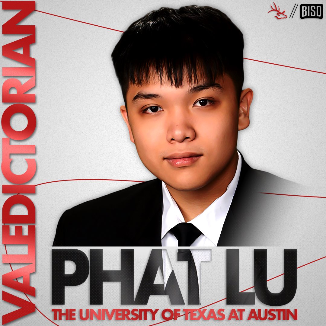 It’s graduation day! The Burleson High School ceremony begins at 10:00 am and will stream live: bit.ly/BISDclassof2022. Class Valedictorian Phat Lu will attend University of Texas at Austin to pursue a degree in nursing.
<a href="/BHSElks/">Burleson High School</a>