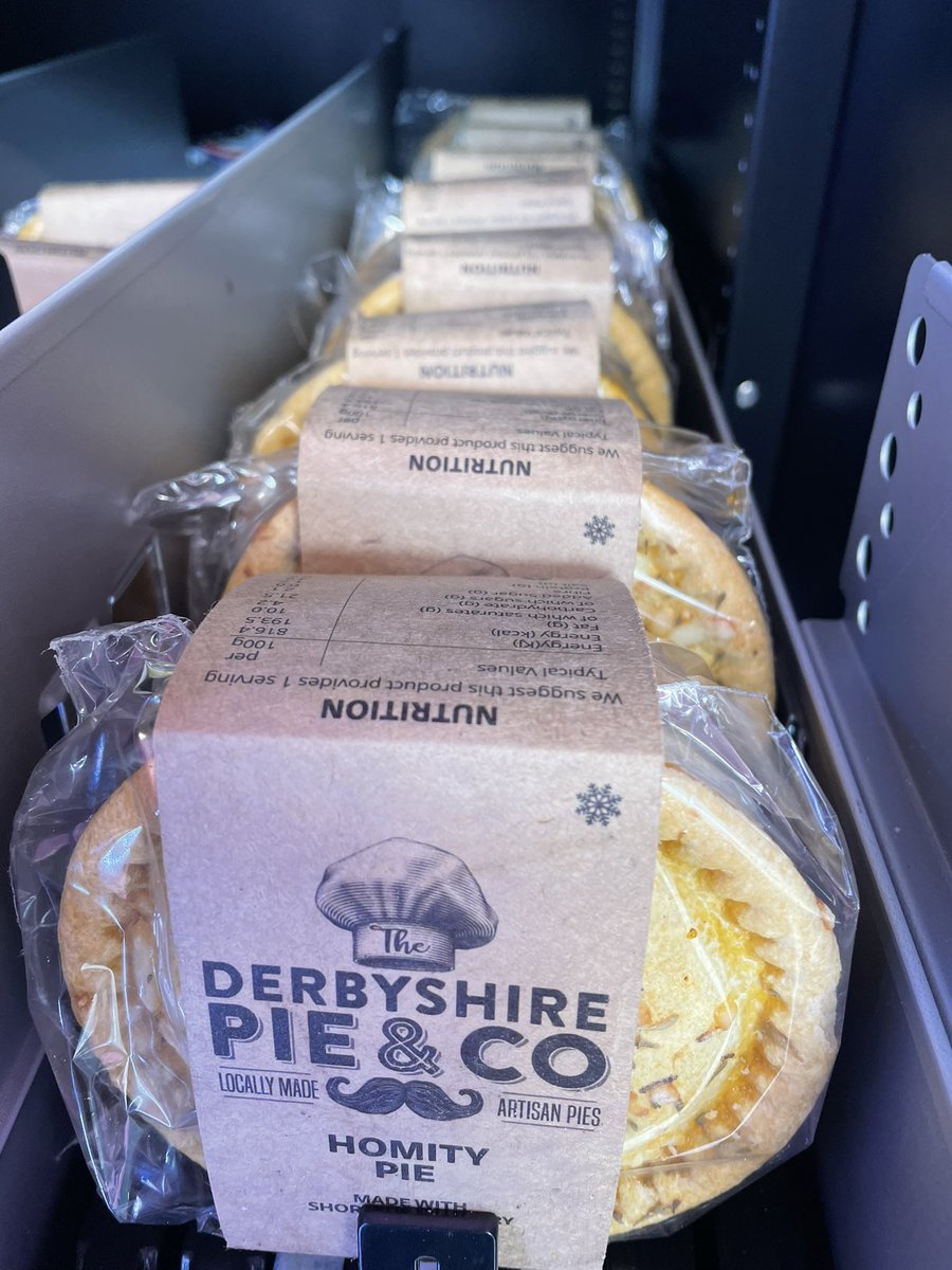 OurCowMolly's tweet photo. NEW PIES !!! #Homity
(Available 8am - 8pm EVERYDAY) in the vending machine. https://t.co/b0SWDzVKhB