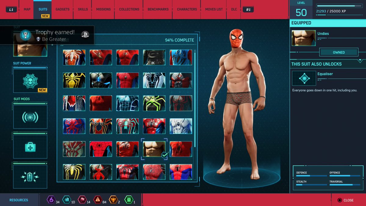 hasysolo's tweet photo. LETS GOOO! 100% #PS4 #SPIDERMAN https://t.co/W3nPgZvDli