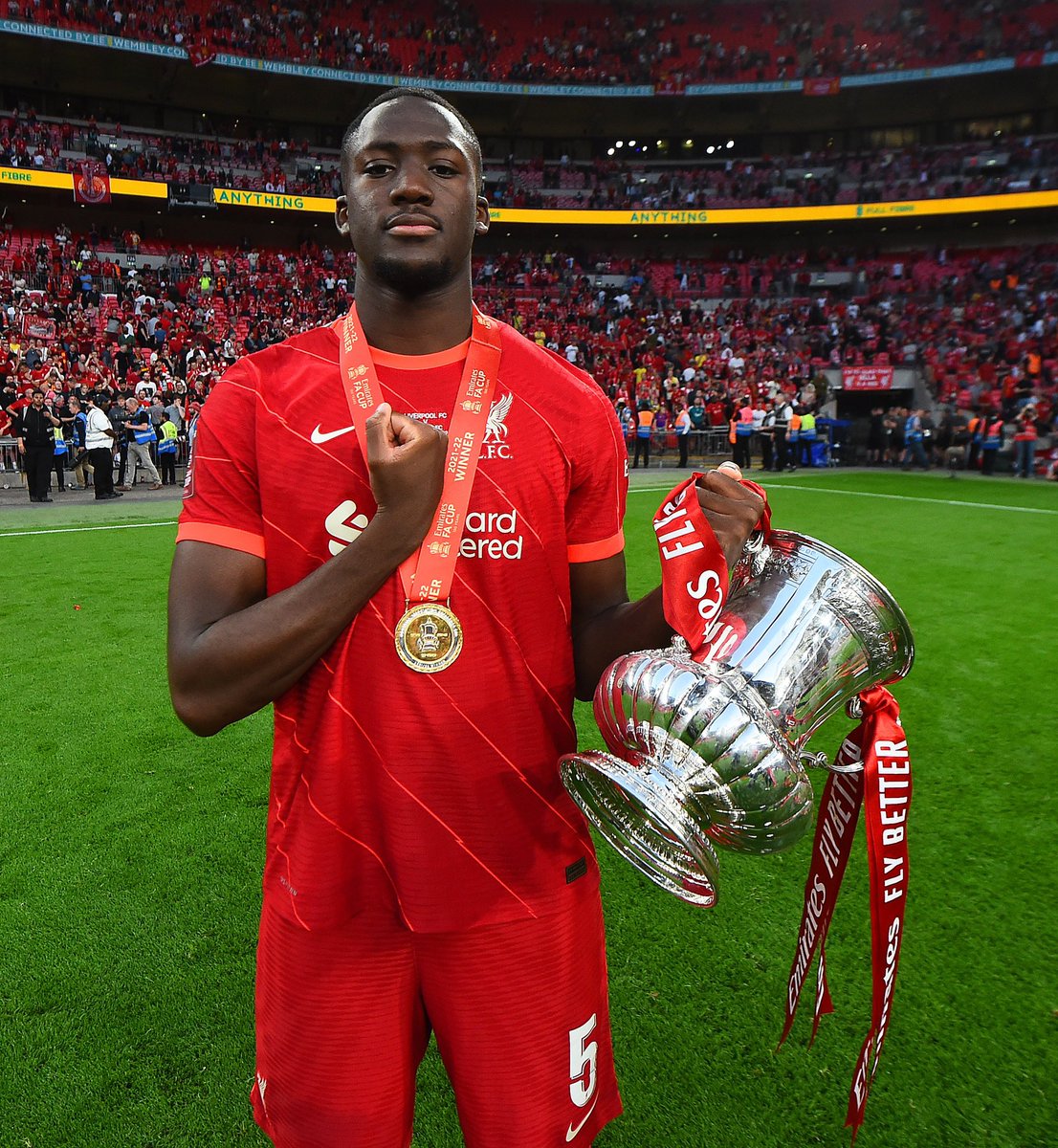 w3tsport's tweet photo. #Liverpool signed Konate OTD 2021, since then he’s won:
1 x League Cup
1 x FA Cup
and soon to be: 1 x Champions League 😍😍😍 https://t.co/uOKxhyn7Wt