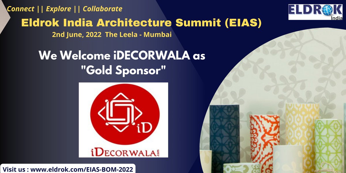 EldrokArchitec1's tweet photo. Eldrok India is delighted to Welcome @idecorwala
as “Gold Sponsor”

iDecorwala is a one-stop online platform that offers a fascinating range of bespoke home decor and soft furnishing range of products to suit all tastes.
#HomeDecor #WallDecor #wallpaperdecor #fabric https://t.co/2zuUHnmxN3