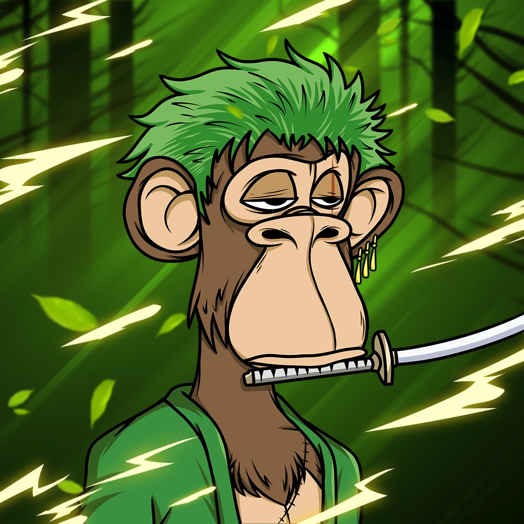 multiverse_ape's tweet photo. Zoro Ape is Available🐵

#nfts #nft #nftart #nftcommunity #nftcollector #nftartist #nftmarketplace #digitalart #art #crypto #ethereum #blockchain #opensea #nftcollectors #bitcoin #cryptocurrency #nftdrop #cryptoartist #nftcollectibles #openseanft #BoredApeYachtClub #bayc https://t.co/lxL00skCWH