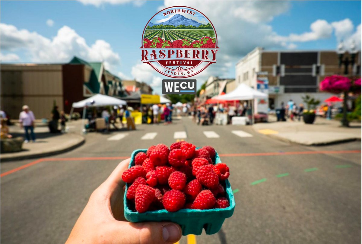 LyndenChamber's tweet photo. We hardly ever post on this account because, well, we can never remember the darn password, so in case we can't remember it again, just a reminder the Northwest Raspberry Festival is Friday, July 15th and Saturday, July 16th, 2022, presented to the Northwest by @_WECU! https://t.co/TGoPu9Kb4w