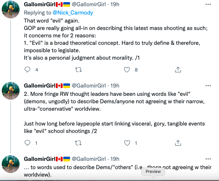Nick_Carmody's tweet photo. There are several things going on here.
First, the “evil” (devil) characterization is an implicit nod to Christian fundamentalists.
More importantly, it frames a very complex issue/problem in an easy to understand, binary context:
Good vs evil. 1/
https://t.co/wknXjlMP9W https://t.co/yFPWUQEZ43