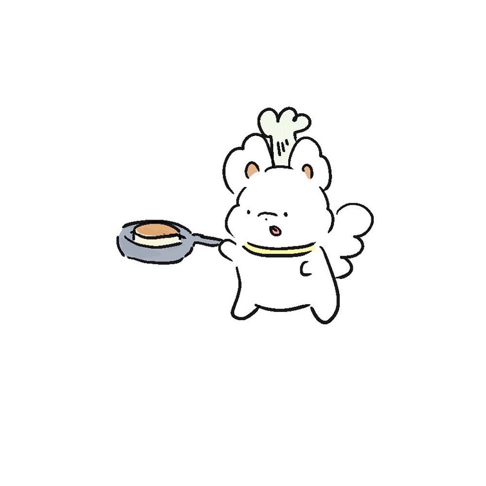 keymkeym337788's tweet photo. ひっくり返して〜〜
はいっ！！出来上がり🐶💯

＃イラスト #パンケーキ #イラスト好きな人と繋がりたい 
＃落書き https://t.co/4m7HYou8yD