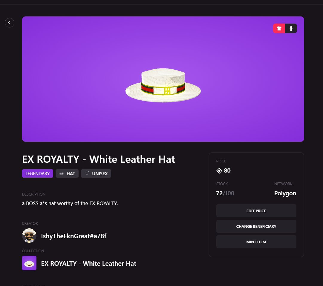 iceyyy_gaming's tweet image. Damn! Shout out to @IshyTheFknGreat for donating a sick EX ROYALTY - White Leather Hat to the prize pool.

Look at that price! 

This tournament prize pool is going to be stacked!