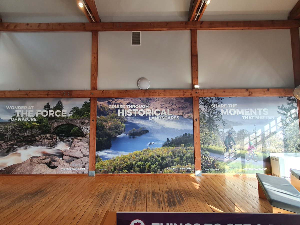 Have you visited our iCentre in #Aberfoyle recently? Check out these new large-scale graphics to help inspire people to explore the wider region. Pop in and see for yourself!