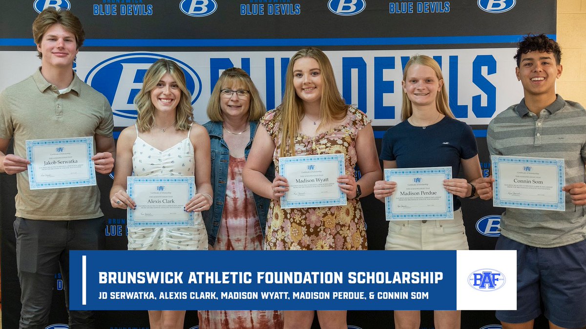 Congratulations to the 2022 BAF Scholarship recipients, JD Serwatka, Alexis Clark, Maddy Wyatt, Madison Perdue, &amp; Connin Som #GoBigBlue