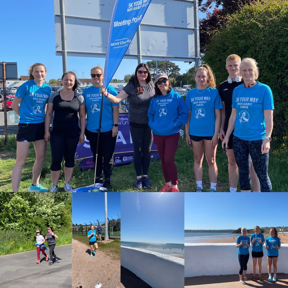 New and old faces today <a href="/Torbay5kyw/">Torbay 5k Your Way</a> chatting, walking, running (mainly a combination of all 3) and big 😁all round! Shout out to todays team from <a href="/TorbaySDevonNHS/">Torbay and South Devon NHS Foundation Trust</a> cancer nurse specialist, cancer dietician, medical physicist, health care assistant #teamwork