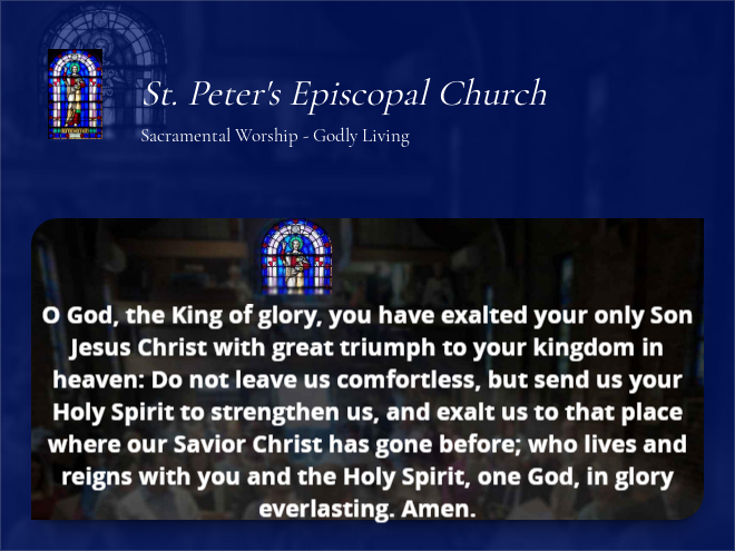 StPetersEC's tweet photo. Seventh Sunday of Easter - May 29, 2022 @  9:45 AM - https://t.co/qE2lcdavoz https://t.co/IzYqx4UK1A
