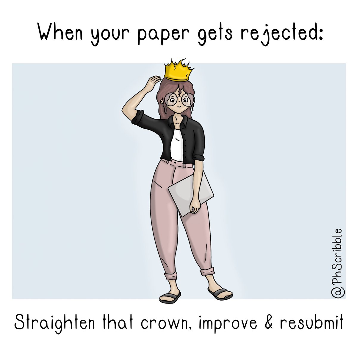 PhScribble's tweet photo. Paper rejections can be hard. What are your recommendations to deal with it? 

#phd #phdspeaks #AcademicChatter #phdchat #PhdLife #AcademicTwitter #phdvoice #PhScribble  #academia  @OpenAcademics @phd_genie https://t.co/aYdbdVQJU1