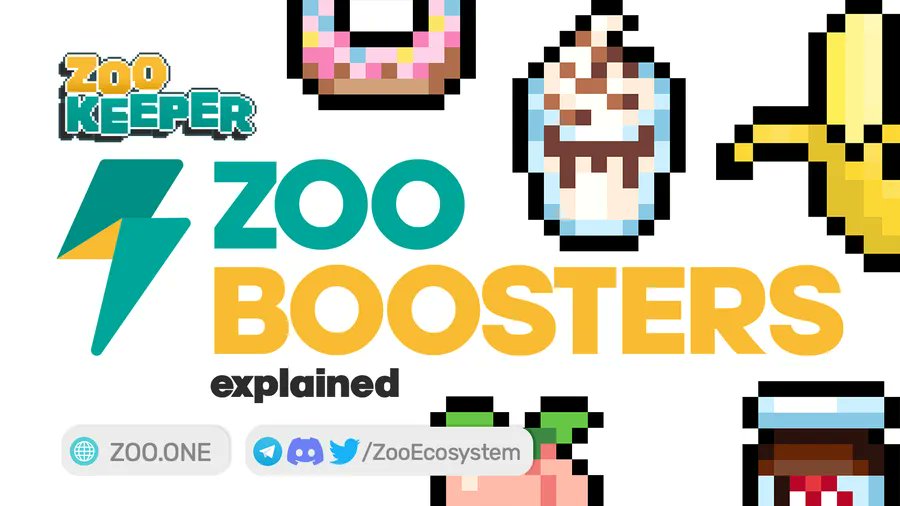 'ZooBoosters': an essential part of our #ZooEcosystem!

ZooBoosters are #NFTs you can attach to farming pools in order to boost $ZOO rewards and additionally reduce lock time. 

📖 blog.zoo.one/zoobooster-nft…

🛒 openzoo.io/collection/0x3…

#Wanchain #AVALANCHE #YieldFarming