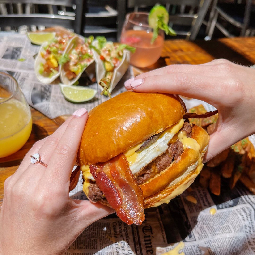 National Burger Day calls for our juicy Breakfast Buford 🍔 Available only at #RitualBrunch, every Saturday &amp; Sunday from 11a-3p 🍻
