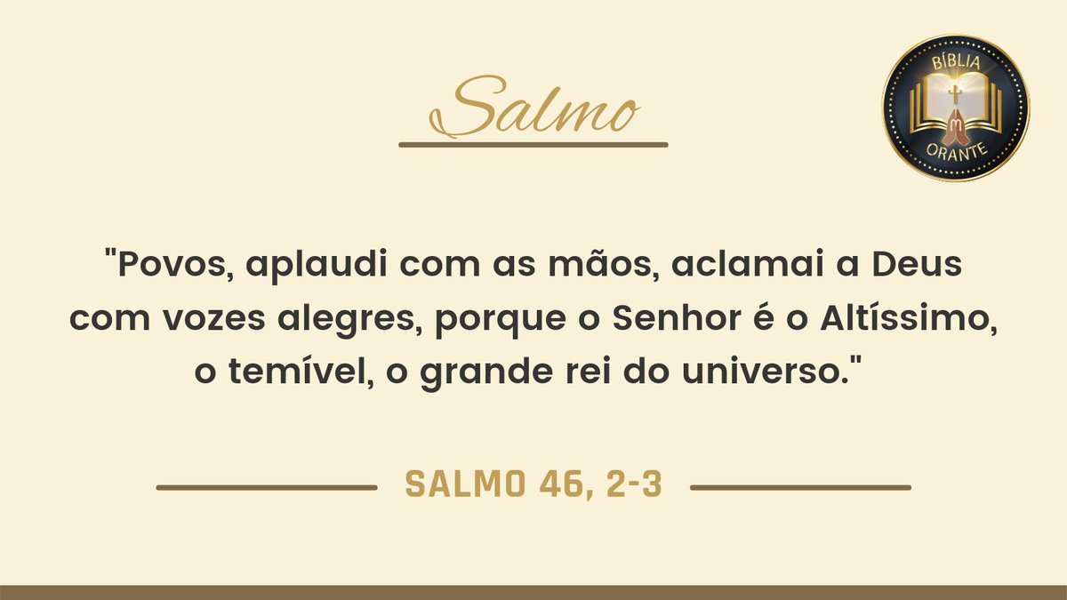 Aclamemos o seu santo Nome para que alcancemos sua Glória eterna.

Deus abençoe você! 🙌