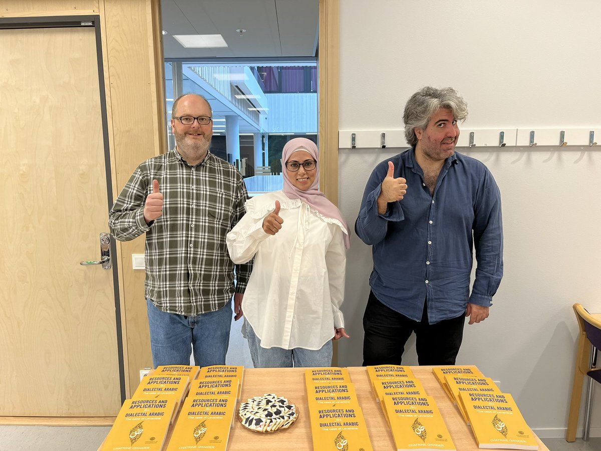 Simon Dobnik (@simondobnik) on Twitter photo Many congratulations to Kathrein Abu Kwaik who defended her thesis on dialectal Arabic NLP at <a href="/OfClasp/">CLASP, University of Gothenburg</a> and <a href="/HumanistenGU/">HumanistenGU</a> last Wednesday and all the best to her in her new job. It’s been a pleasure working with you and <a href="/stergioschatzi1/">Stergios Chatzikyriakidis</a> in such a great team. hdl.handle.net/2077/71096 Many congratulations to Kathrein Abu Kwaik who defended her thesis on dialectal Arabic NLP at <a href="/OfClasp/">CLASP, University of Gothenburg</a> and <a href="/HumanistenGU/">HumanistenGU</a> last Wednesday and all the best to her in her new job. It’s been a pleasure working with you and <a href="/stergioschatzi1/">Stergios Chatzikyriakidis</a> in such a great team. hdl.handle.net/2077/71096