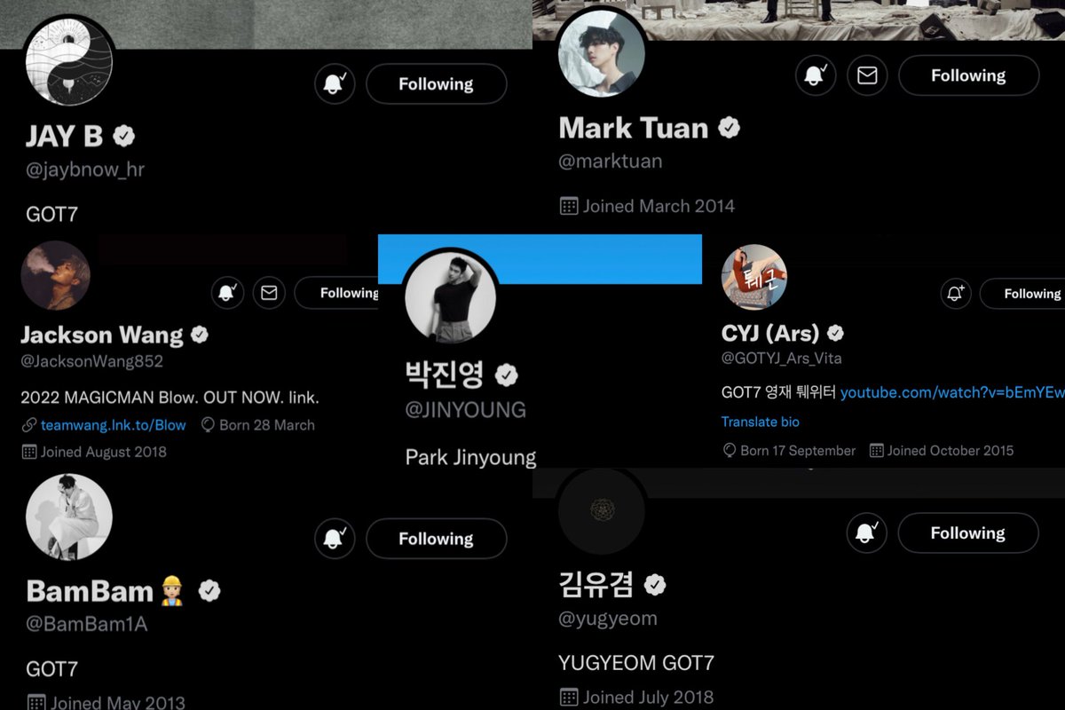 jbdefsyg's tweet photo. 7/7 GOT7 members are finally on Twitter 💚 @GOT7 https://t.co/sMkfUGCH9U