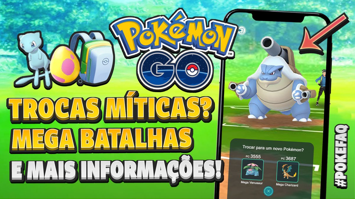 leokem's tweet photo. ❗️ No #PokeFAQ do dia de hoje vamos falar sobre Trocas Míticas, PVP com Mega evoluções e tirar mais dúvidas no #PokemonGO!
CONFIRA >> https://t.co/tgKIe7jiut https://t.co/VO08LgcbJ2