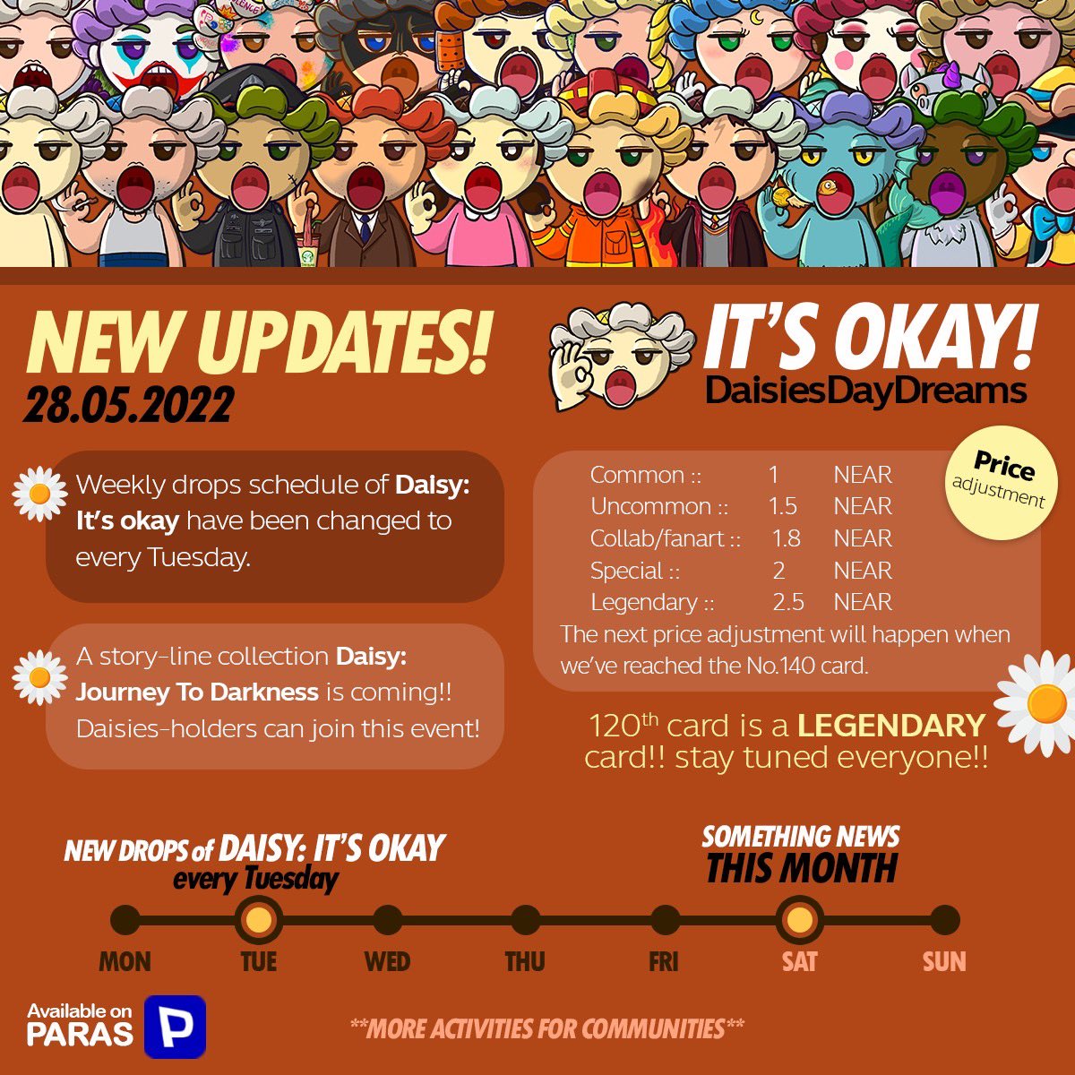 DaisiesDD's tweet photo. NEW UPDATES on our roadmap‼️💕‼️💕
💞 https://t.co/Ruk5XlzmRx
#NEARnft #NEARverseTH #NEAR_本人認証 #NFTdrop #NFTCommunity https://t.co/0pcQODTGNe