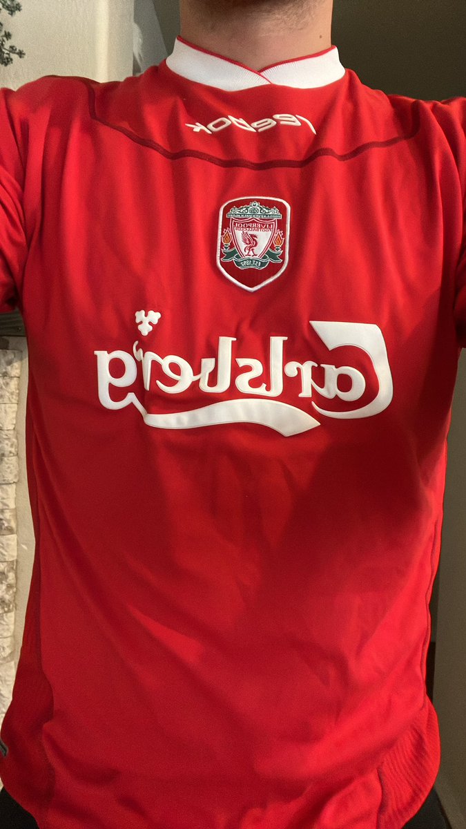 LfcSprings's tweet photo. Champions League Final Day! Got the lucky jersey on! Come on you Reds!!! Does anyone else out there have a good luck charm today? #Allezallezallez #championsleaguefinal #liverpoolfc #luckynumber7 #ynwa #upthemightyreds https://t.co/h4qeyFJRbk