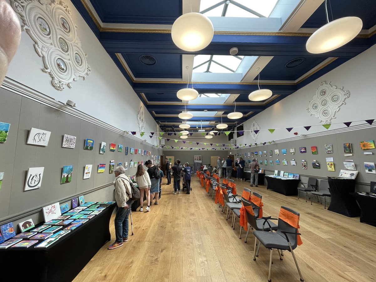 TonyFisherLive's tweet photo. How wonderful to see #CreativeFriends exhibition from @AgeUKWMH today. Including a contribution from my daughter and @mrsdishes. #WorcestershireHour @RPWWorcester #charity #artshare https://t.co/w59rj7PsIp