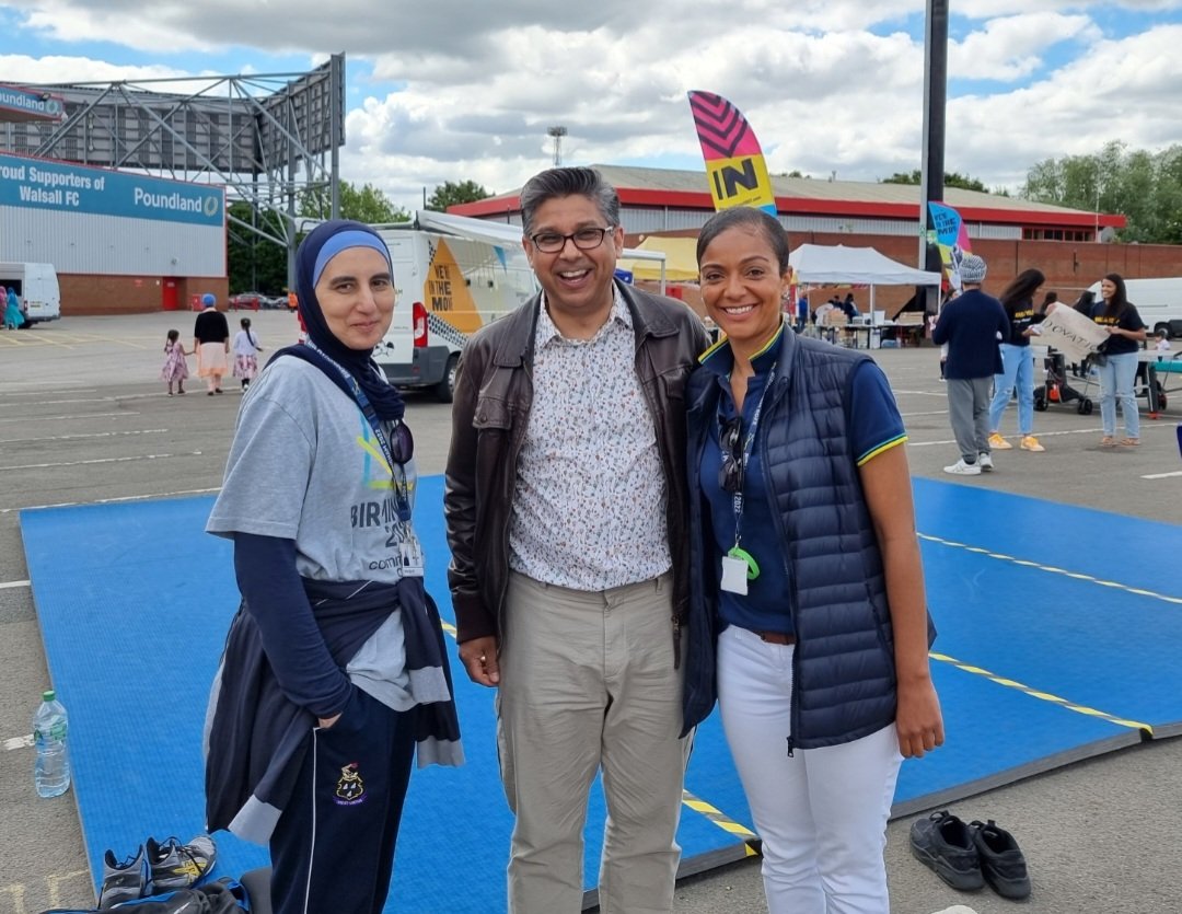 GBhatiaDL's tweet photo. Such an amazing event in #Walsall today organised by #globalsikhvision @BescotStadium and met with the Commonwealth Games team @birminghamcg22 doing a super job reaching into communities. https://t.co/A4ZnHJx8mm
