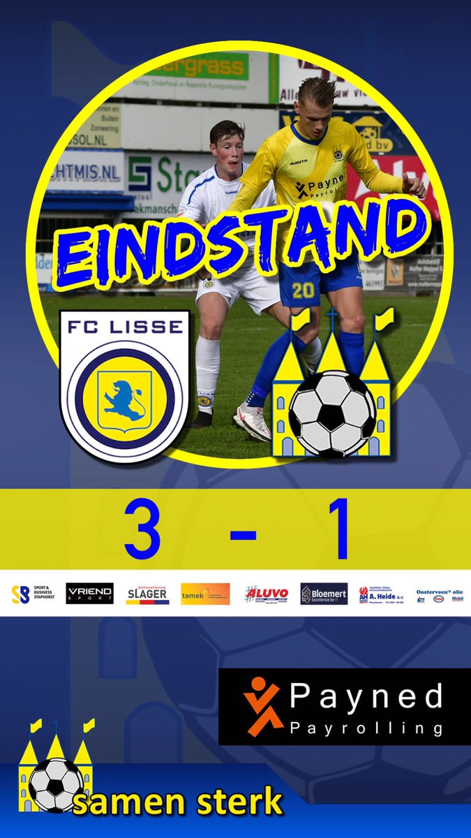 vvstaphorst's tweet photo. Het is afgelopen in Lisse, @FCLisse van harte gefeliciteerd met het behaalde kampioenschap in de #derdedivisie 💛💙⚽️ #lissta https://t.co/cQQgRgtoez