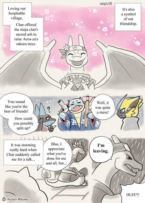 Pokémon Unite / Pokébuki page 12~14. Blastoise &amp; Charizard's fight 💪🔥
🌸日本語あらすじはリプ欄に
https://t.co/30Oiwz30Se 