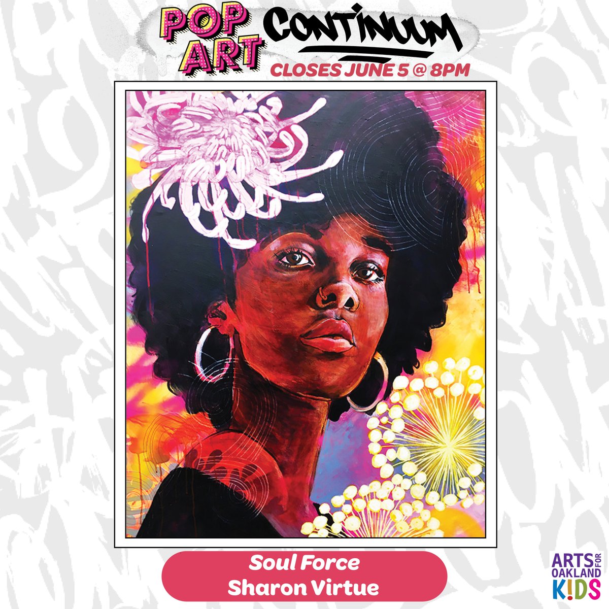 #SharonVirtue is an internationally trained and lauded star whose vibrant prints are a burst of life and renewal. Don’t miss this chance to bring these powerful and joyful prints into your home. Bid/buy today @ bit.ly/AOKPopArt Shipping available. #artauction #popart