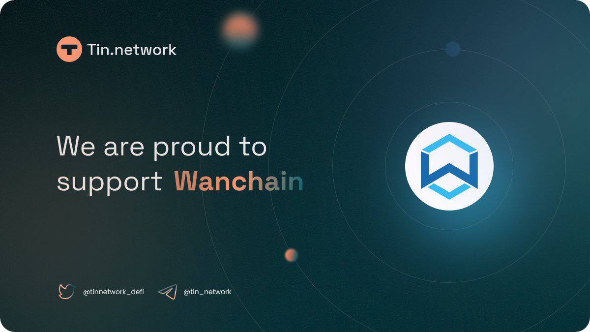 🐳 <a href="/Tinnetwork_defi/">tin.network</a> now support <a href="/Wanchain_org/">Wanchain</a> 

🛷 Wanchain is a sustainable Layer 1 PoS blockchain and a decentralised wide area network of blockchains.

🔽DETAILS:
tin.network

#ERC20NEWS