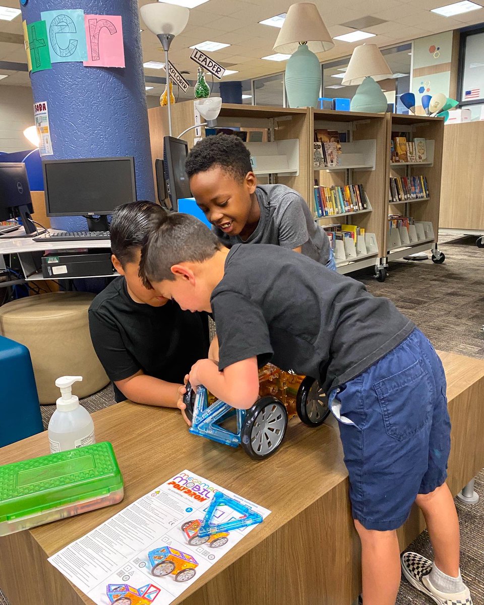 Library_PFE's tweet photo. On the last day of school… These boys followed the design pic and made their car… they were so proud! #21pfelibrary22 #thehumblelibrarian #teampfe @HumbleISD_PFE @mseakin_PFE @HumbleISD_lib https://t.co/ISTY2AlmKu