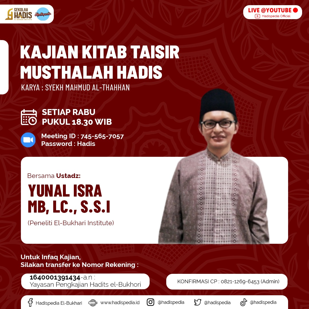 hadispedia's tweet photo. Jadwal Ngaji @hadispedia &amp; @elbukhari_inst &amp; @BincangSyariah 

Langsung simpan jadwalnya jamaah.. https://t.co/GXXxruwLTW