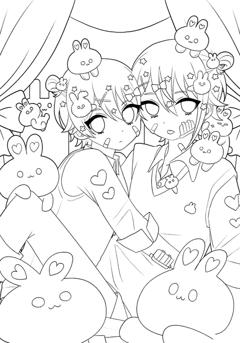 こちら楽しい類司の塗り絵です(?) 