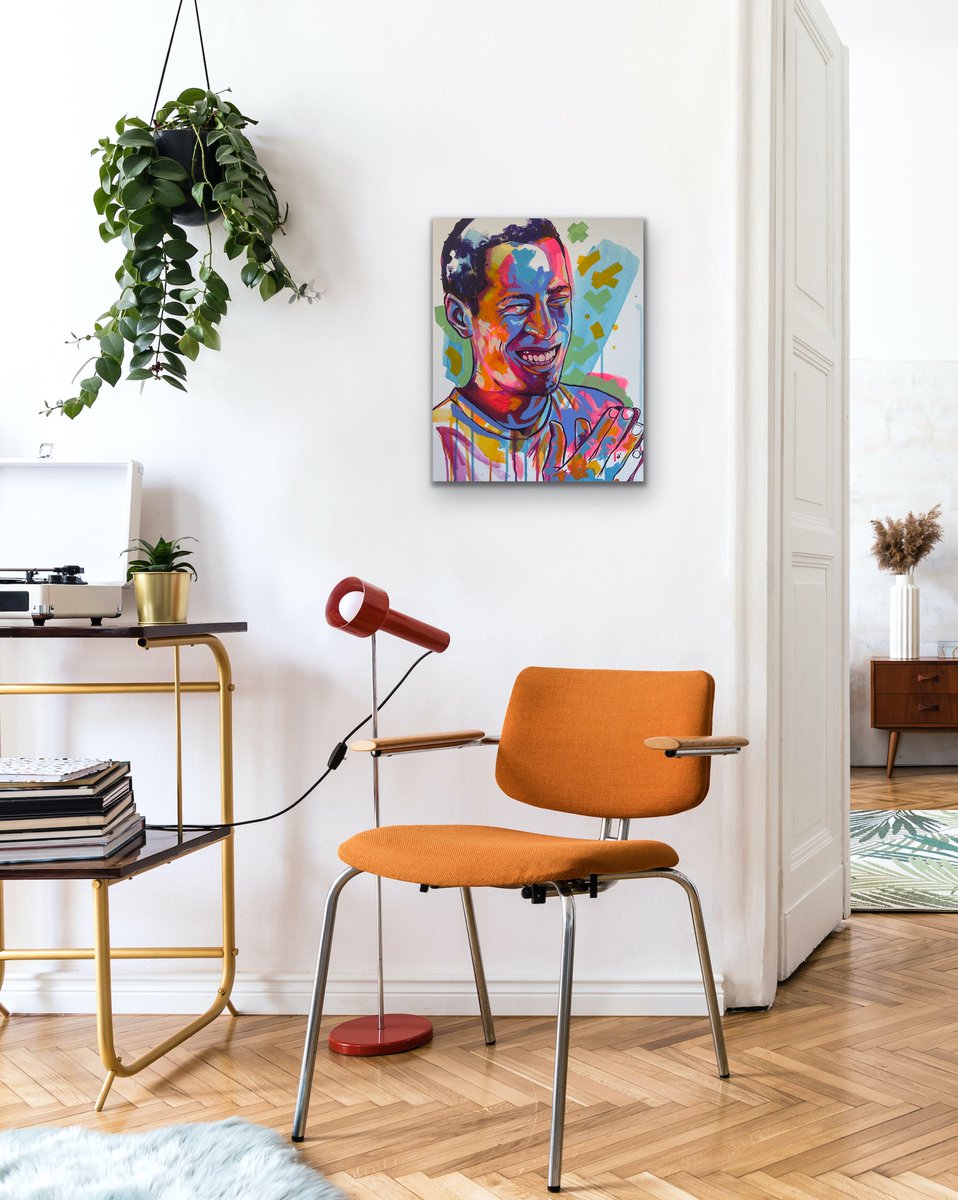 Works by the internationally acclaimed contemporary portrait artist <a href="/thetracypiper/">The Tracy Piper</a> sell for up to $8,000. Don't sleep on this chance to own a joy-filled original painting by this glorious Oakland artist while you still can– all for Oaklands kids! Bid/buy bit.ly/AOKAGoodLaugh