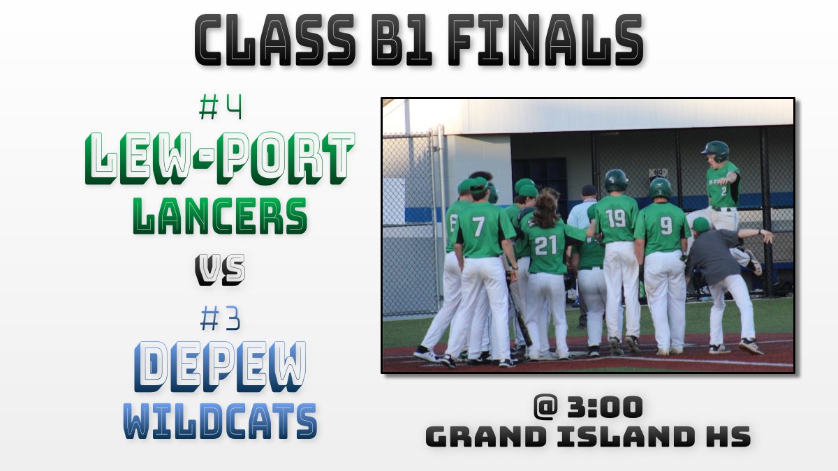 Lew-Port Green Machine ⚔️ (@lp_greenmachine) on Twitter photo 🚨GAME DAY🚨 COME OUT AND SUPPORT OUR LANCERS AT THE CLASS B1 FINALS AGAINST THE DEPEW WILD CATS! 💚⚾️⚔️
📍Grand Island HS
🕰️ 3:00 pm
🆚 Depew
Buy your ticket here: gofan.co/SectionVI
#GoGreen <a href="/LewPortLancers/">Lew-Port Athletics</a> 🚨GAME DAY🚨 COME OUT AND SUPPORT OUR LANCERS AT THE CLASS B1 FINALS AGAINST THE DEPEW WILD CATS! 💚⚾️⚔️
📍Grand Island HS
🕰️ 3:00 pm
🆚 Depew
Buy your ticket here: gofan.co/SectionVI
#GoGreen <a href="/LewPortLancers/">Lew-Port Athletics</a>