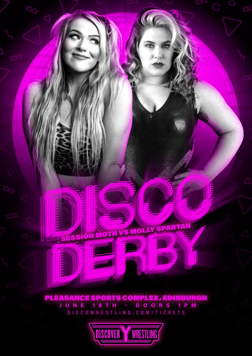 DiscoWrestling's tweet photo. 3 weeks today!!
The Disco Derby is back with an over top rumble style match plus all these huge matches!
June 18th in Edinburgh!!
Very limited tickets left 🎟 https://t.co/TQ98xzBl51 https://t.co/SATd8d9d2T