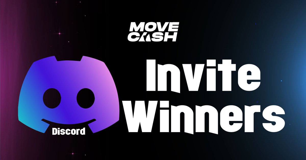 💫 #MOVECASH - DISCORD INVITE WINNERS ✨ Congratulations to the Top 20 winners of the Invite Event on Discord. 👉 Check the winners here: discord.gg/NKkAwFru ⚡️ You should contact yamero333#6137 on discord to receive the prizes. #Move2Earn #MoveToEarn #MCA $MCA