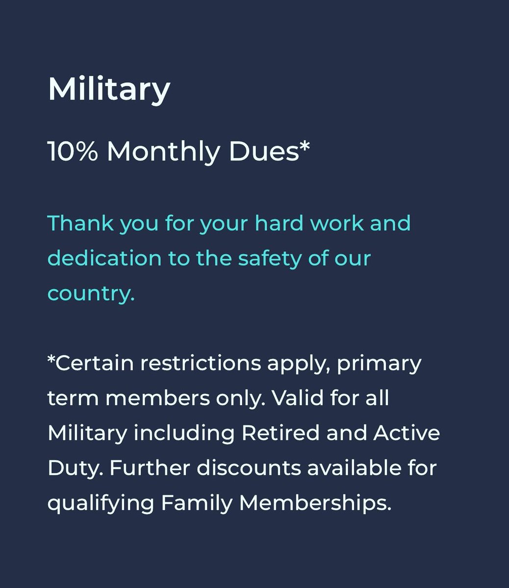 TFEquation's tweet image. TFE supports &amp;amp; thanks our Military Hero’s everyday by offering special discounts! Visit our website for more details!
thefitnessequation.com/community-hero…
#thankyouforyourservice #military #discounts #MemorialDay