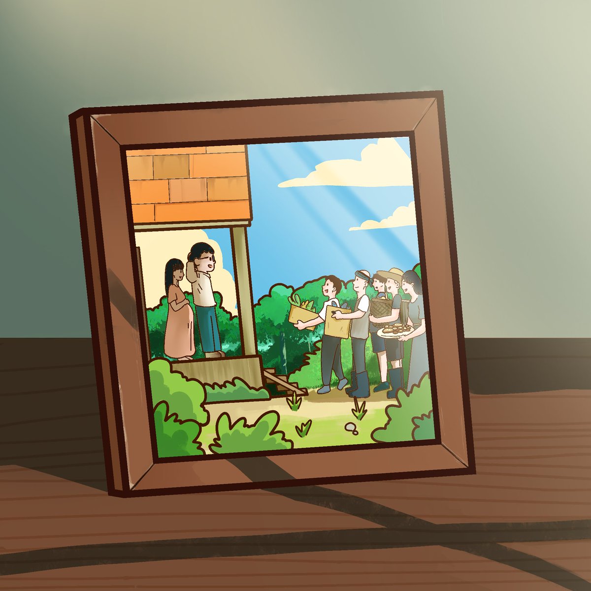 owangenft's tweet photo. Filled with massive gratitude for Owasaki and Angel’s contribution, people from all over the town came by to bring gifts and congratulate them on the upcoming addition to their family 🍊 https://t.co/pxQSrHQUFf