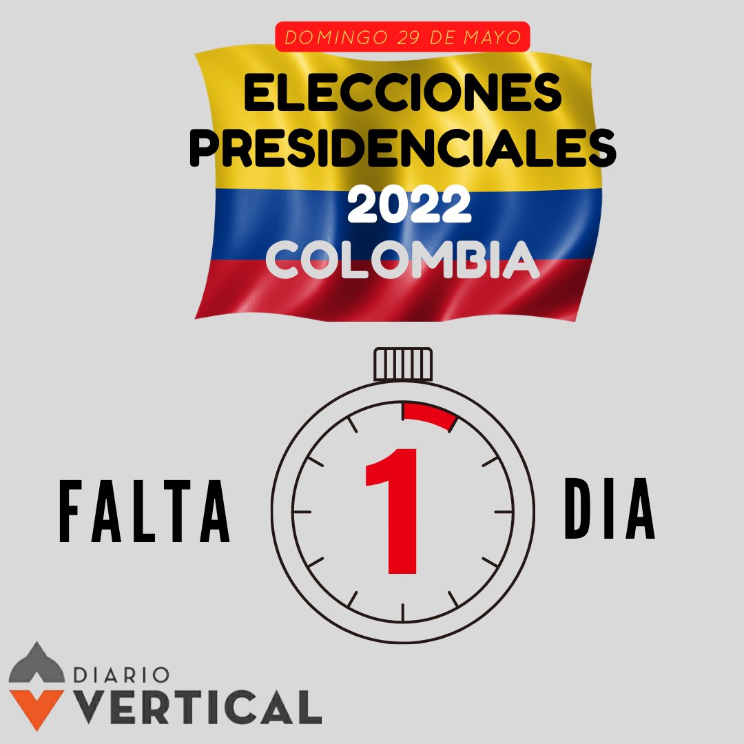 DiarioVertical's tweet photo. Quedan menos de 24 horas para que comience el proceso electoral en #Colombia donde se escogerá al próximo presidente de la república.
Recuerda:
✅Verificar con antelación tu lugar de votación
✅Revisar si has sido elegido como Jurado de Votación, y si es así🧵 https://t.co/hNQE4HMpp5
