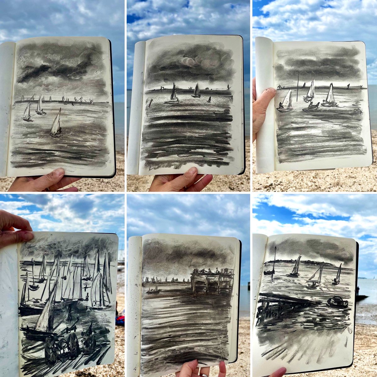 Liz Atkin (@lizatkin) on Twitter photo Quick scruffy sketchbook captures while my wife is out on the water doing her level 2 sailing course <a href="/WhitstableYC/">Whitstable Yacht Club</a> ⛵️🪢#horizon #sea #dinghysailing #dinghy #enpleinair #whitstableincharcoal #whitstableyachtclub #thamesestuary #drawing #beachdrawing <a href="/Drawinglives/">DrawingChangesLives ✏️</a> <a href="/The_Big_Draw/">The Big Draw® ✏️</a> Quick scruffy sketchbook captures while my wife is out on the water doing her level 2 sailing course <a href="/WhitstableYC/">Whitstable Yacht Club</a> ⛵️🪢#horizon #sea #dinghysailing #dinghy #enpleinair #whitstableincharcoal #whitstableyachtclub #thamesestuary #drawing #beachdrawing <a href="/Drawinglives/">DrawingChangesLives ✏️</a> <a href="/The_Big_Draw/">The Big Draw® ✏️</a>
