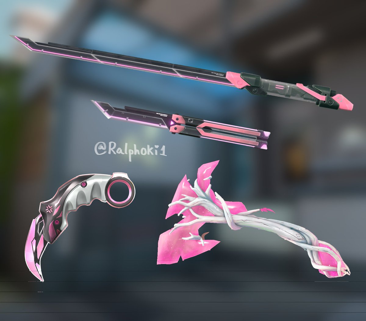 ralphbrb's tweet photo. Day 3 of making pink variants until Riot adds a pink bundle into Valorant 😤 https://t.co/4e8vSdDWxx
