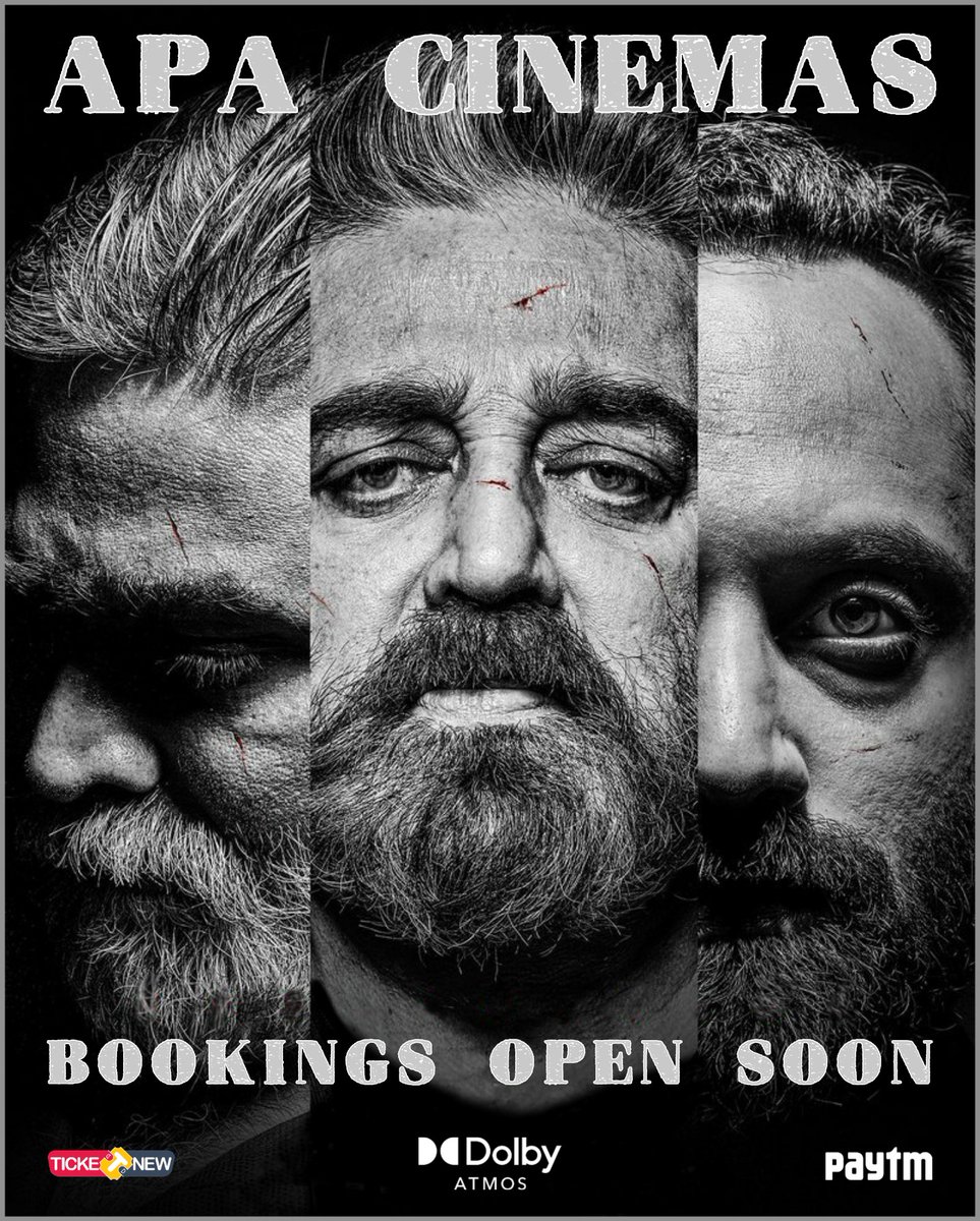 APA_Cinemas_KKD's tweet photo. #Vikram from #June_3rd at your #APACinemas #DolbyAtmos64Channel #7WaySoundSystem
Bookings to commence from tomorrow!!
@ikamalhaasan @VijaySethuOffl @Suriya_offl @RedGiantMovies_ @Dir_Lokesh @anirudhofficial @DolbyIn @siddhu_viva #FahadFaasil #VikramHitlist https://t.co/fyRnwsghvw